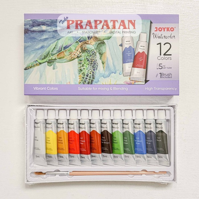 

G874R~ Promo Murmer Joyko Watercolor Tube 5ml | Cat Air Joyko - 12X5ML WC-4-12
