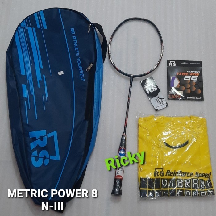 RAKET BADMINTON RS METRIC POWER 8 NIII / RS METRIC POWER 9 NIII  M.POWER 8 NIII