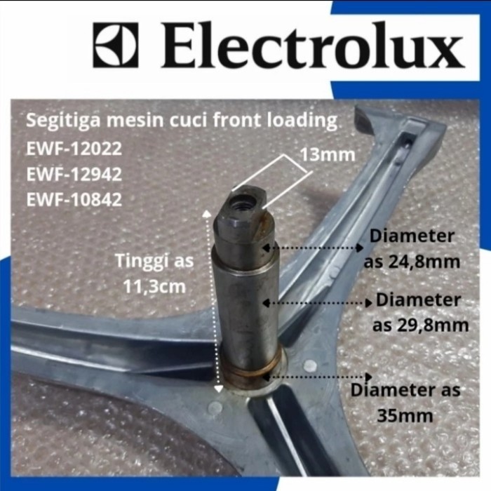 MF99 Segitiga Mesin Cuci FL Electrolux EWF1273 EWF14113 EWF14023 EWF12022