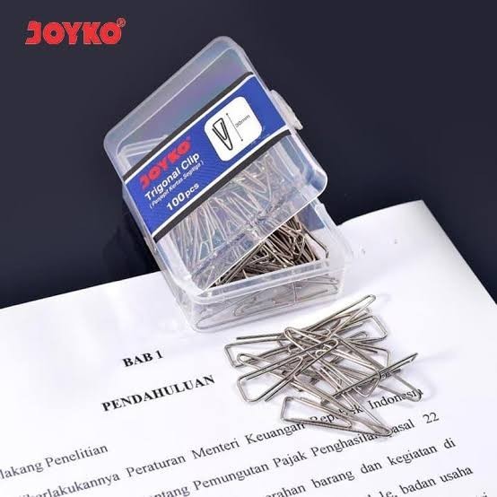 Paper Clip Klip Trigonal No.1P dan 3P Joyko isi 100 Pcs / Klip Kertas Trigonal