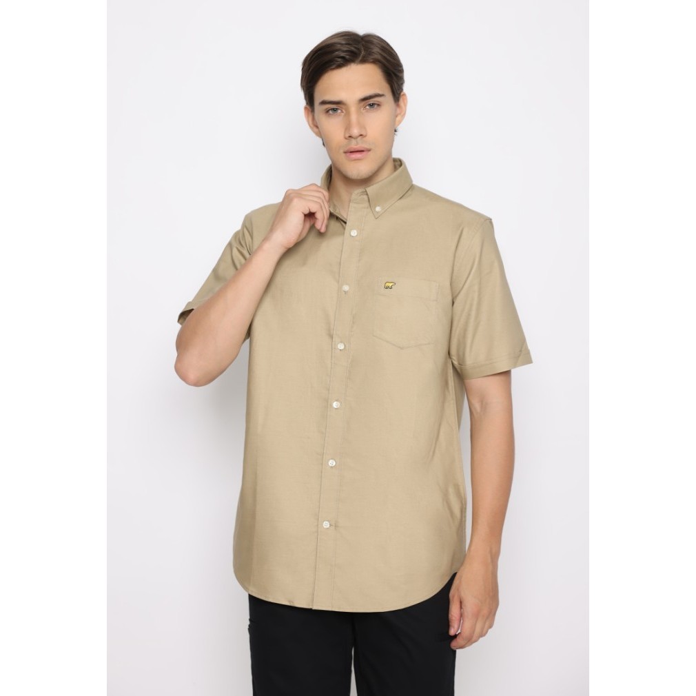 Jack Nicklaus Diamo Kemeja Pria Slim Fit Khaki 3 - Khaki, XXXL