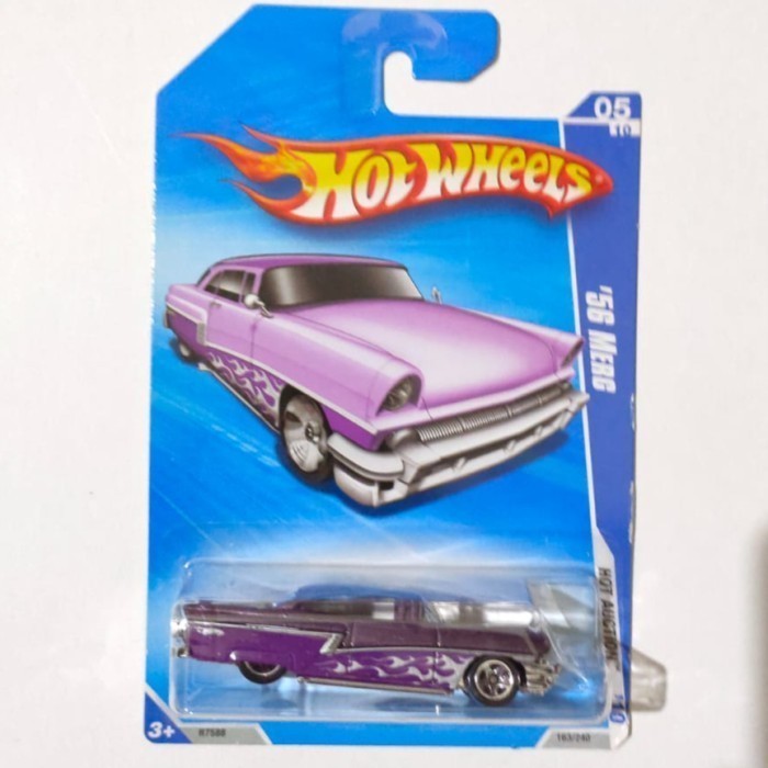 Hotwheels 56 Merc ungu 2010 open kap mesin