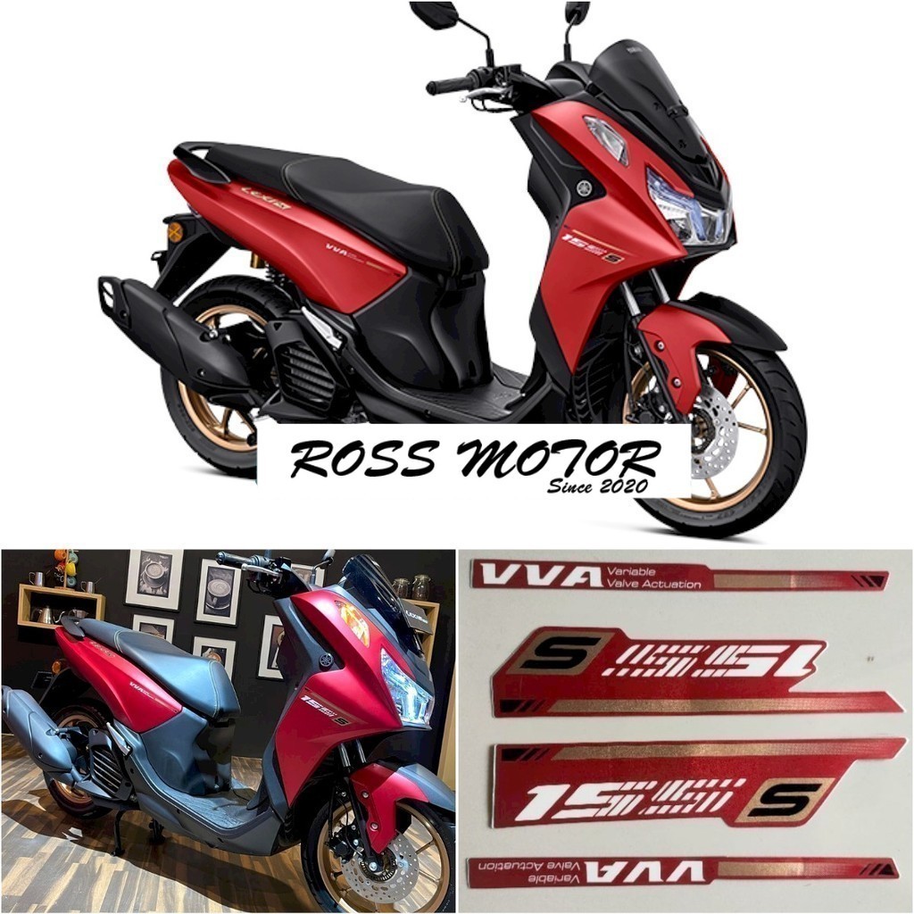 Striping stiker polet list motor yamaha Lexi LX 2024 merah Sticker