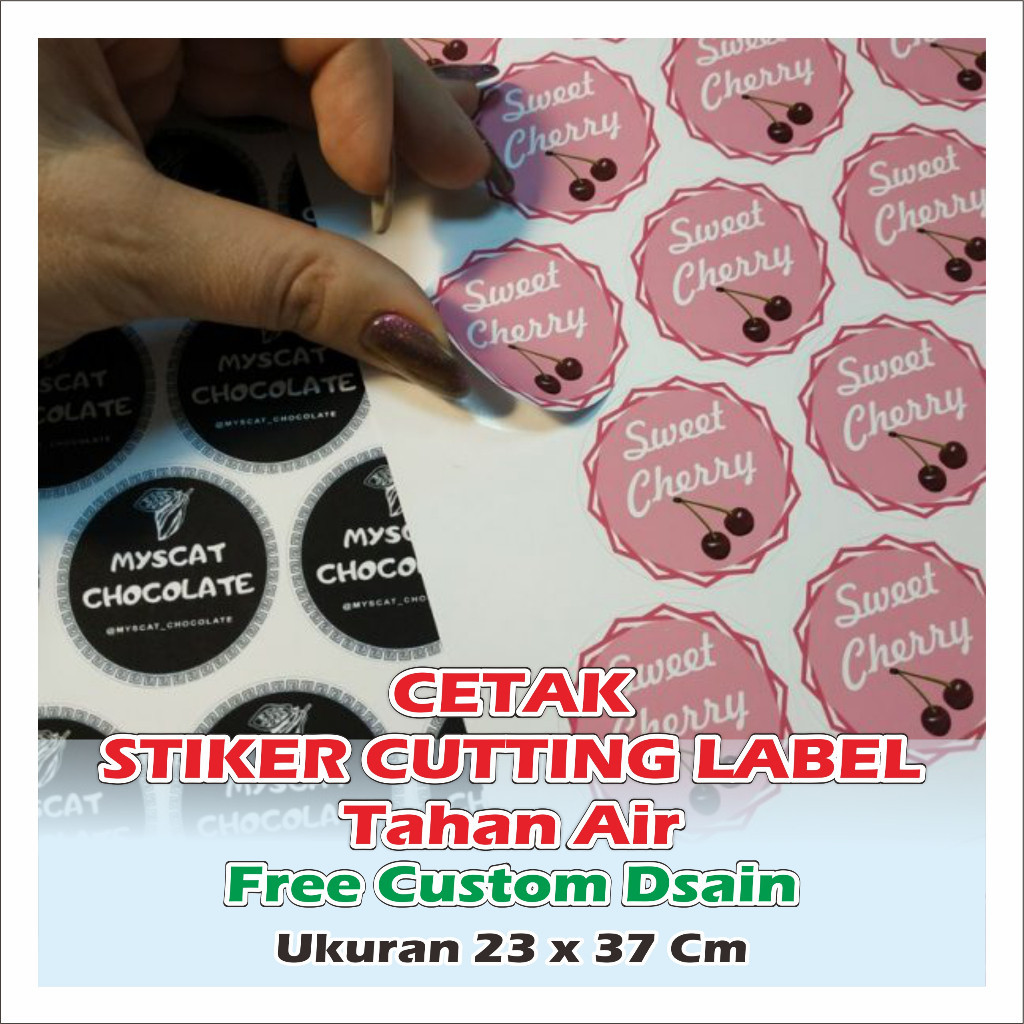 

CETAK STIKER LABEL CUTTING TAHAN AIR PINYL stiker label stiker label makanan stiker label custom