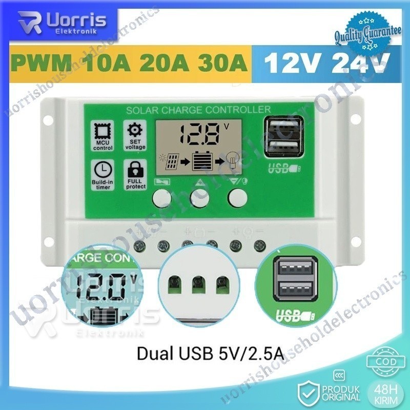 Scc Pwm Untuk Baterai Lithium 10a 20a 30a Scc Solar Panel Mppt Solar Charger Controler For Lithium B