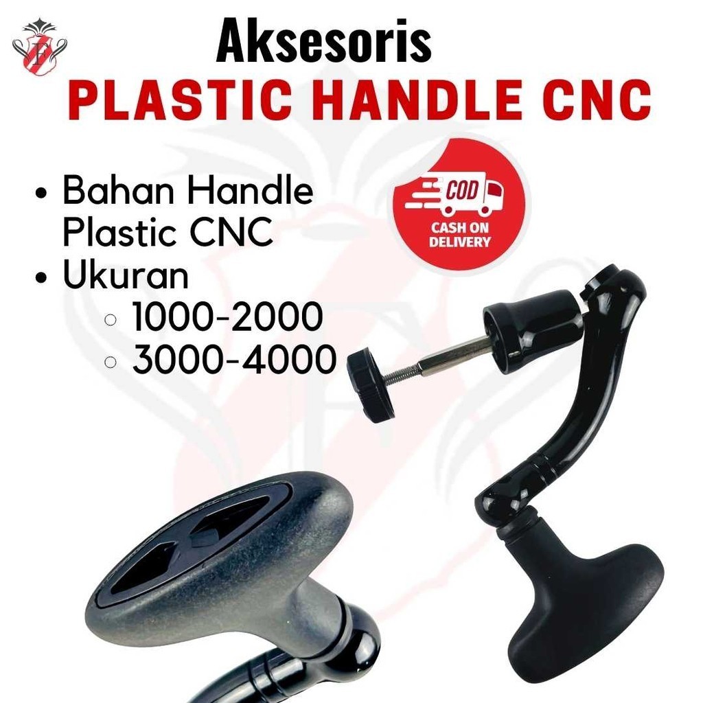 Handle Reel Plastik CNC Pancing Sparepart 1000 2000 3000 4000