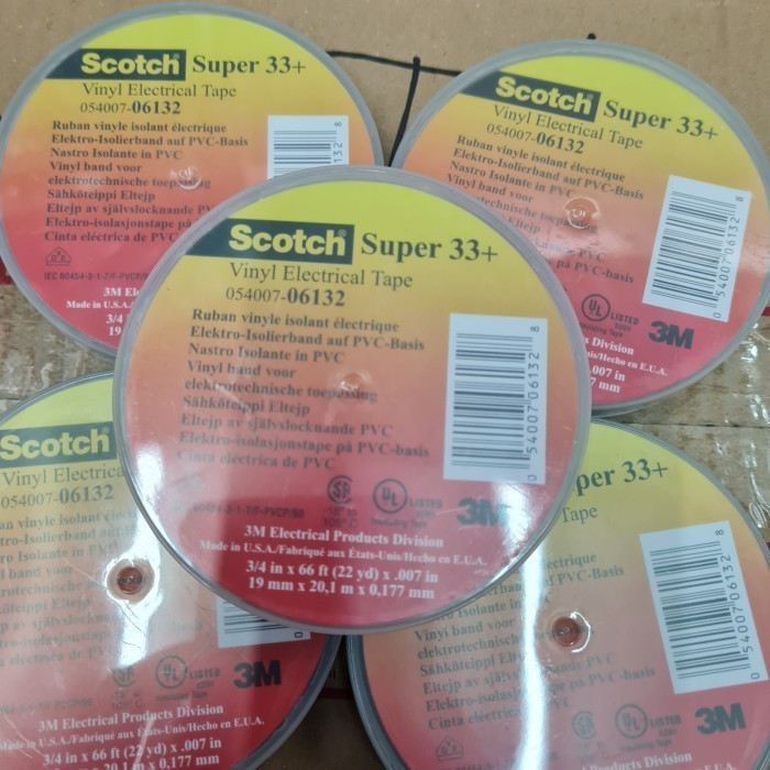 

isolasi Scotch 33+ Super 3M hitam , isolasi listrik bagus