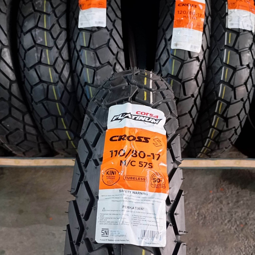 Ban CORSA CROSS S 110/80-17 Tubeless Motor Bebek Sport Dual Purpose ORI