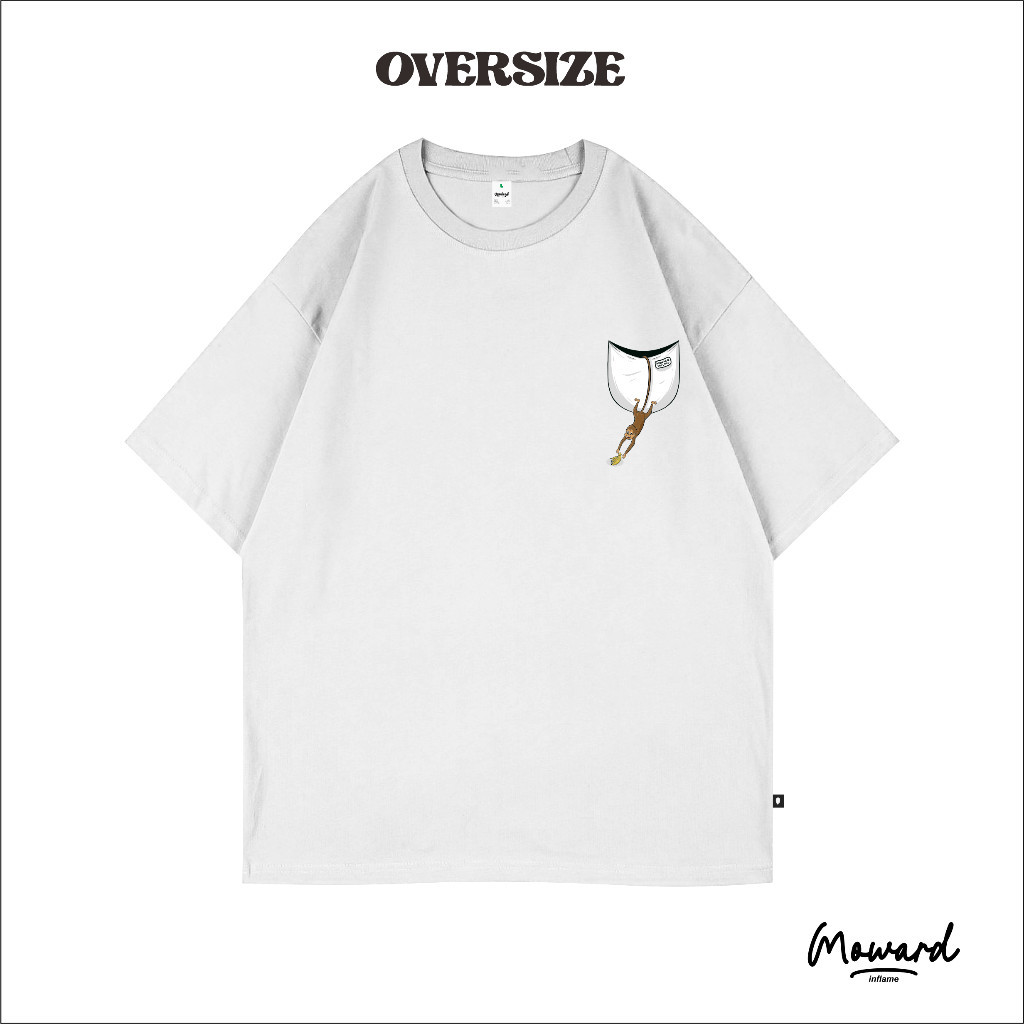 Moward - Tshirt Oversize Non Pocket Cotton Combed 24s White | MWOVSZ018