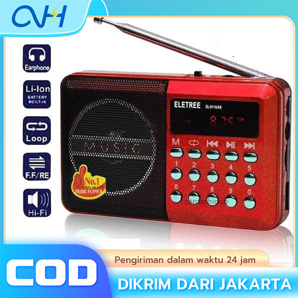 JANIJANDO3 - RADIO BLUETOOTH JOC DIGITAL FM SD USB MP3 PLAYER MINI RADIO PORTABLE ORIGINAL