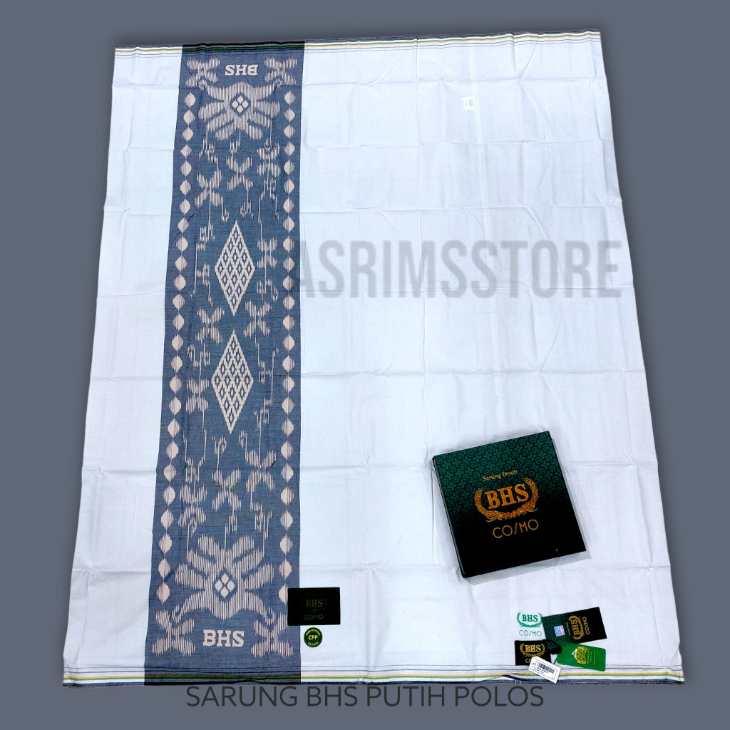 Sarung BHS Cosmo Gold Warna Putih Produk Original Istimewa