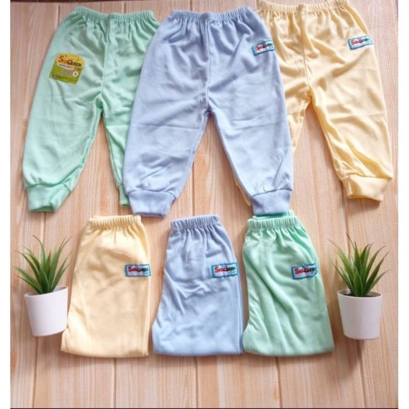 Celana panjang baby Shaqueen polos ( 3 pcs)