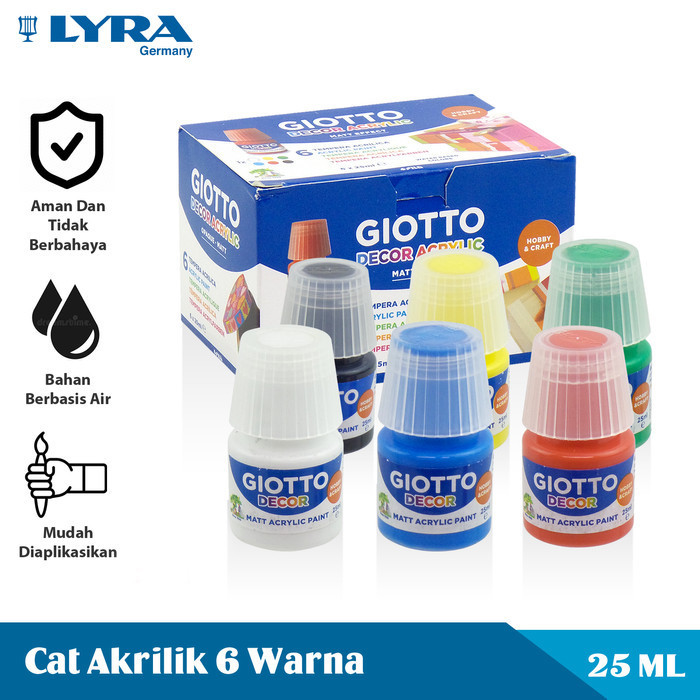

New | GIOTTO Cat Akrilik 6 Pcs 25 ML Decor Acrilic LYR-538200