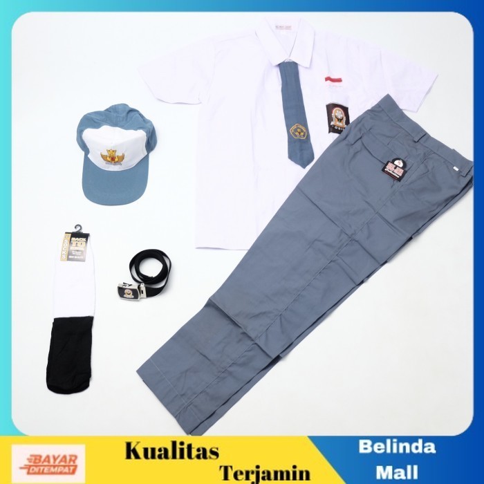 

⭐KUALITAS TERBAIK⭐ Setelan SMA Seragam Sekolah Abu Abu Cowok Baju Pendek Celana Panjang Topi Abu Putih, Kls 1 SMA 15/27 Terlaris