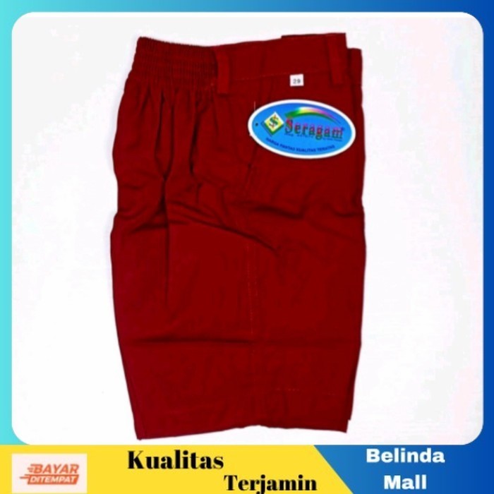 

⭐COD⭐ MURAH SERAGAM SEKOLAH CELANA PENDEK SD MERAH MERK SERAGAM 40