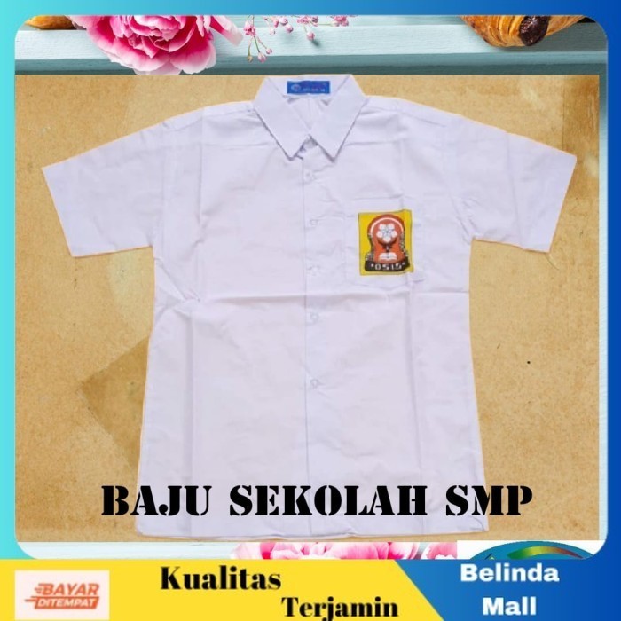 

⭐COD⭐ Baju SMP Lengan pendek merk Seragam Ukuran 14 s/d 18 14 setengah TERLARIS
