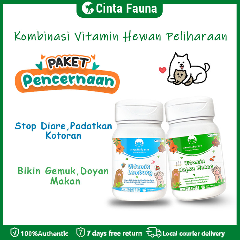Vitamin Kucing PENCERNAAN Paket combo vitamin kucinh vitamin anjing diare kucing imun kucing