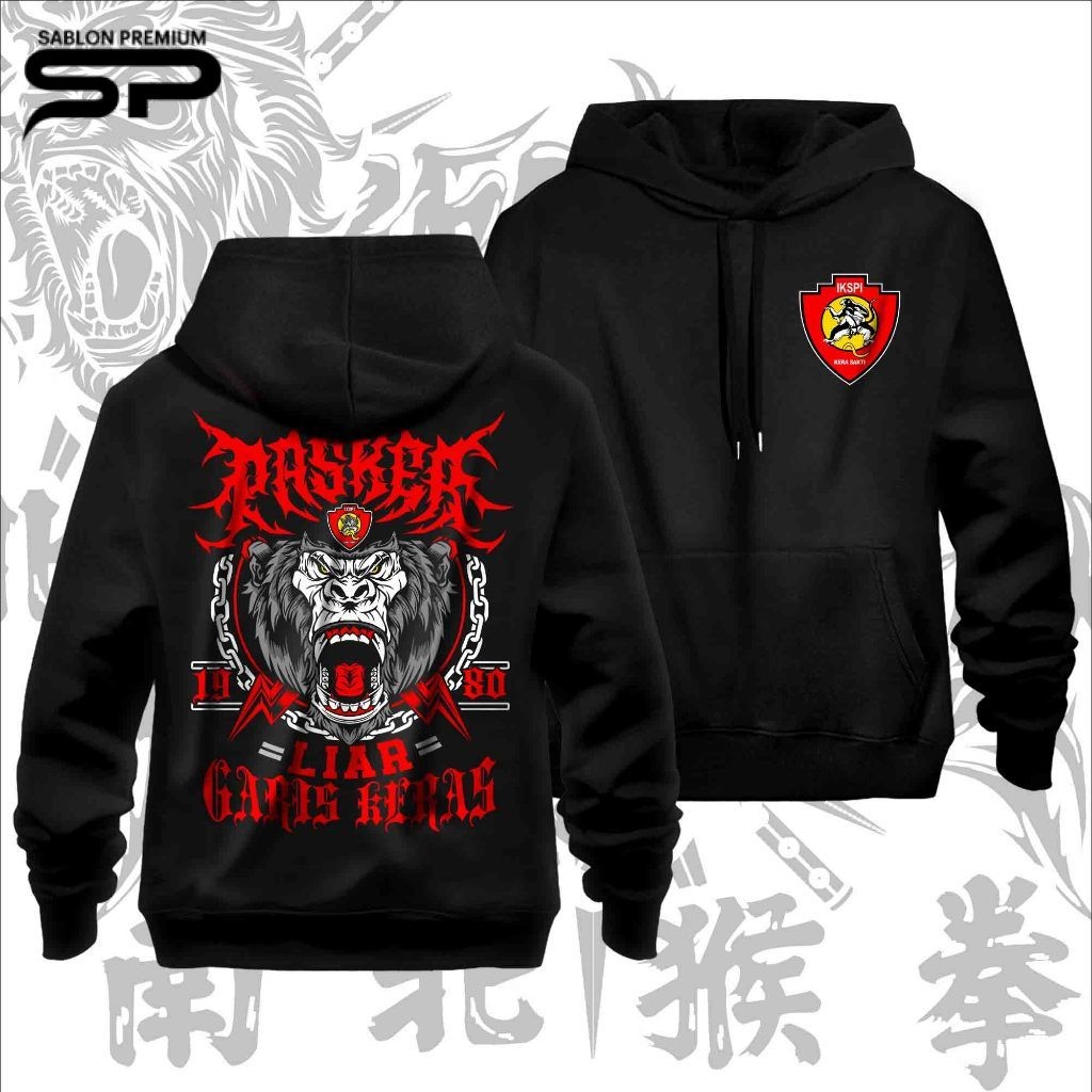 Jaket Hoodie PASKER LIAR Garis Keras Terbaru - Free Stiker - Kaos Ikspi Kera Sakti Distro Galaks