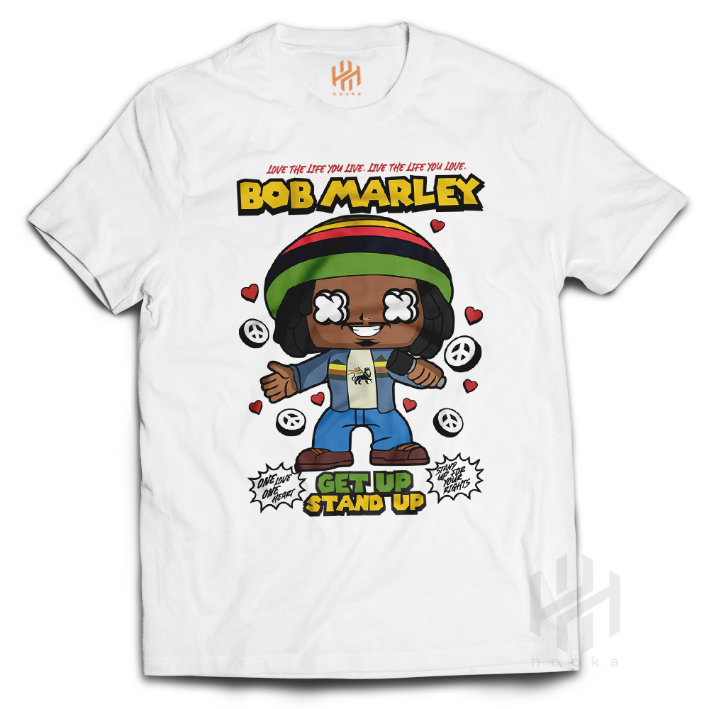 Kaos Bob Marley Funko Pop Tshirt Bootleg Baju Musik Kartun