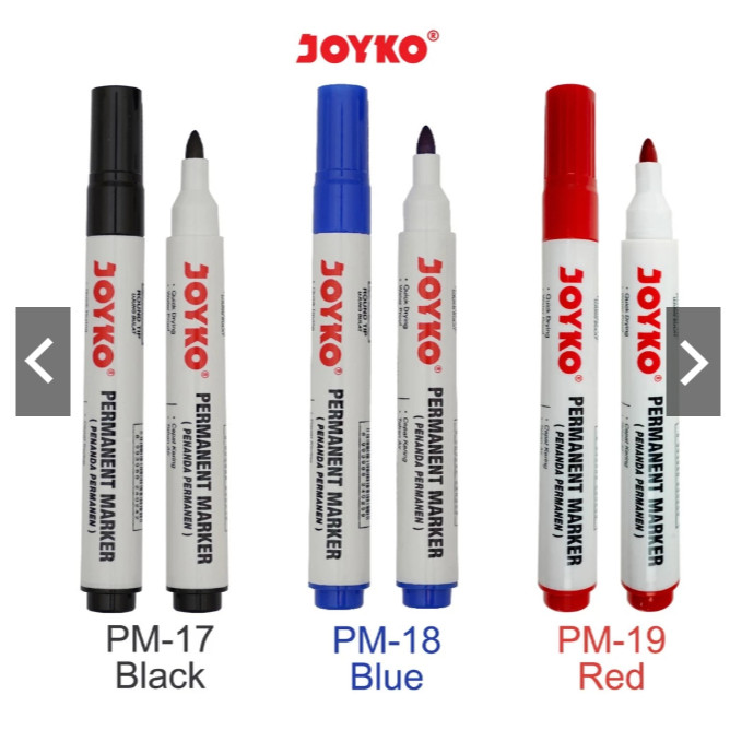

( 1 BIJI ) Joyko Permanent Marker Spidol Permanen Round Tip PM17