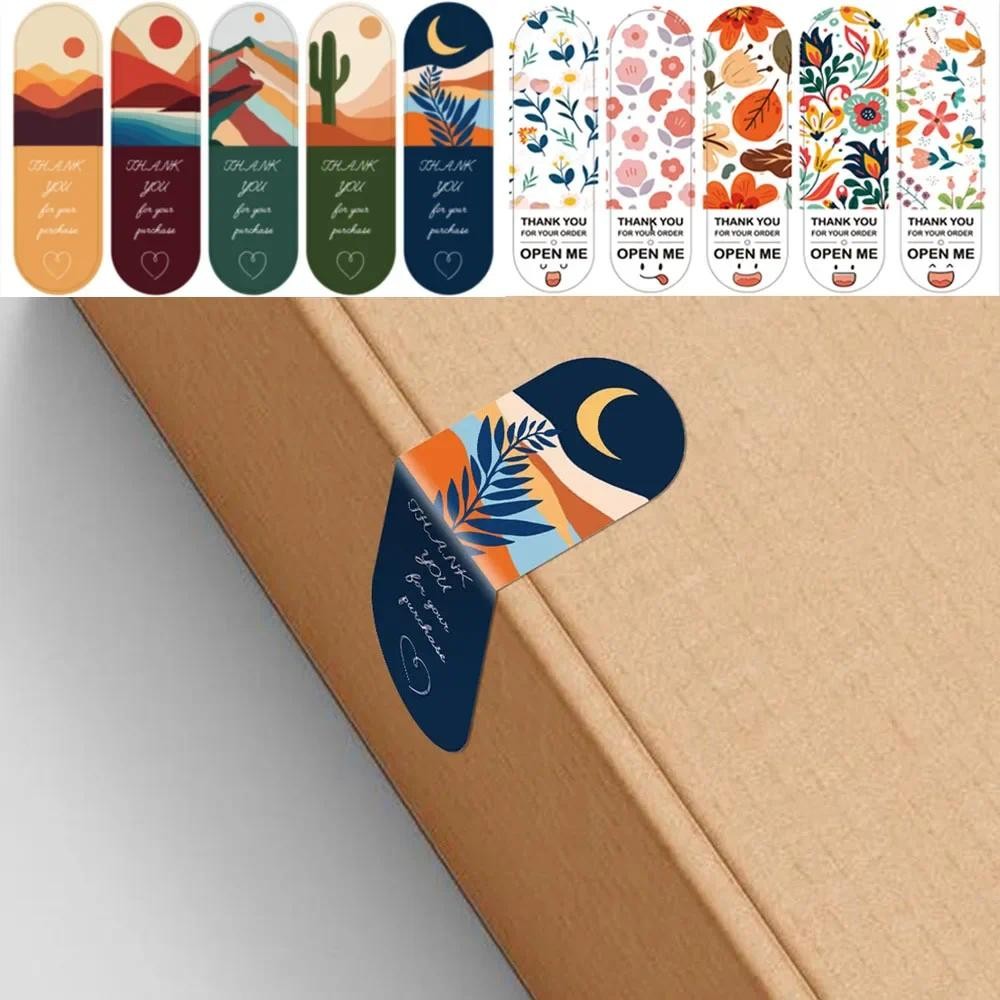 

100pcs Thank You for Your Purchase Stickers for Small Business Gift Box Package Sealing Labels Stationery Sticker 2*7cm Seal Tag