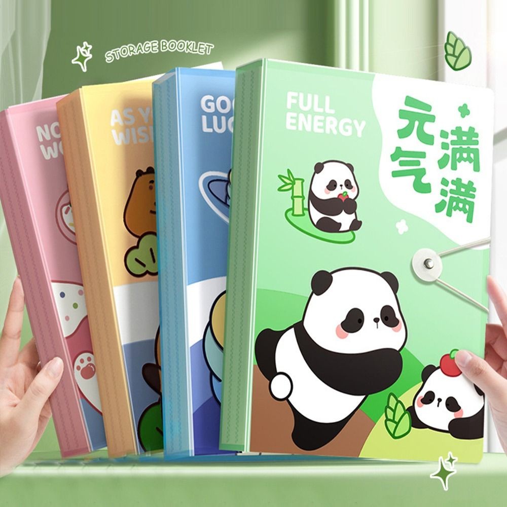 

30/40/60 Pockets A4 File Folder Bag Large Capacity Cartoon A4 File Organizer Picture Album Waterproof Document Folder Test Paper