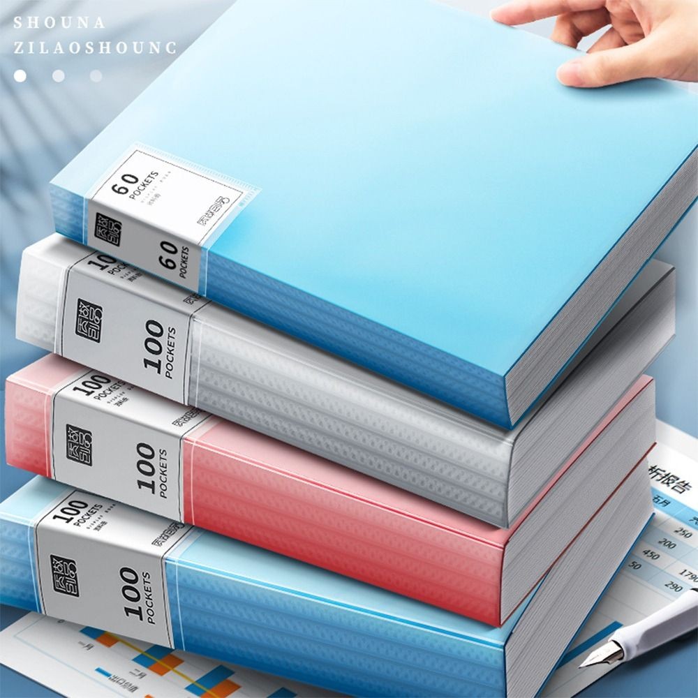 

Cartoon 20/30/60/100 Pages Storage Booklet Waterproof Large Capacity Archives Bag Multifunctional File Bag School Office