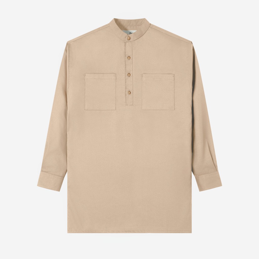 DUHA Gamis Medium Pria Lengan Panjang - Saif - Khaki