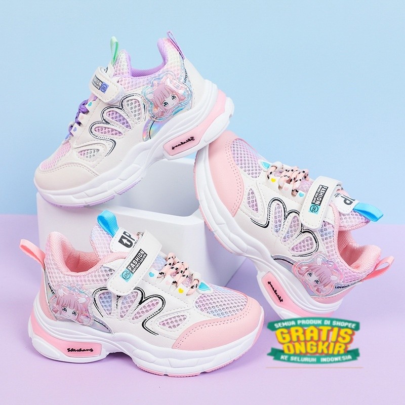 Sepatu Anak Perempuan - MOLLYCA A520 Kids Shoes - Sepatu Sport Anak Casual Import/ sage hijau tosca
