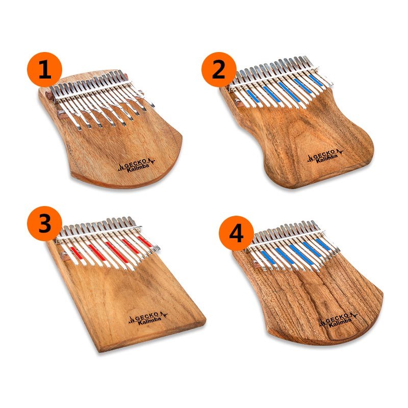 GECKO Kalimba 17 Keys B tones board-style finger thumb piano African indigenou music instruments Xyl