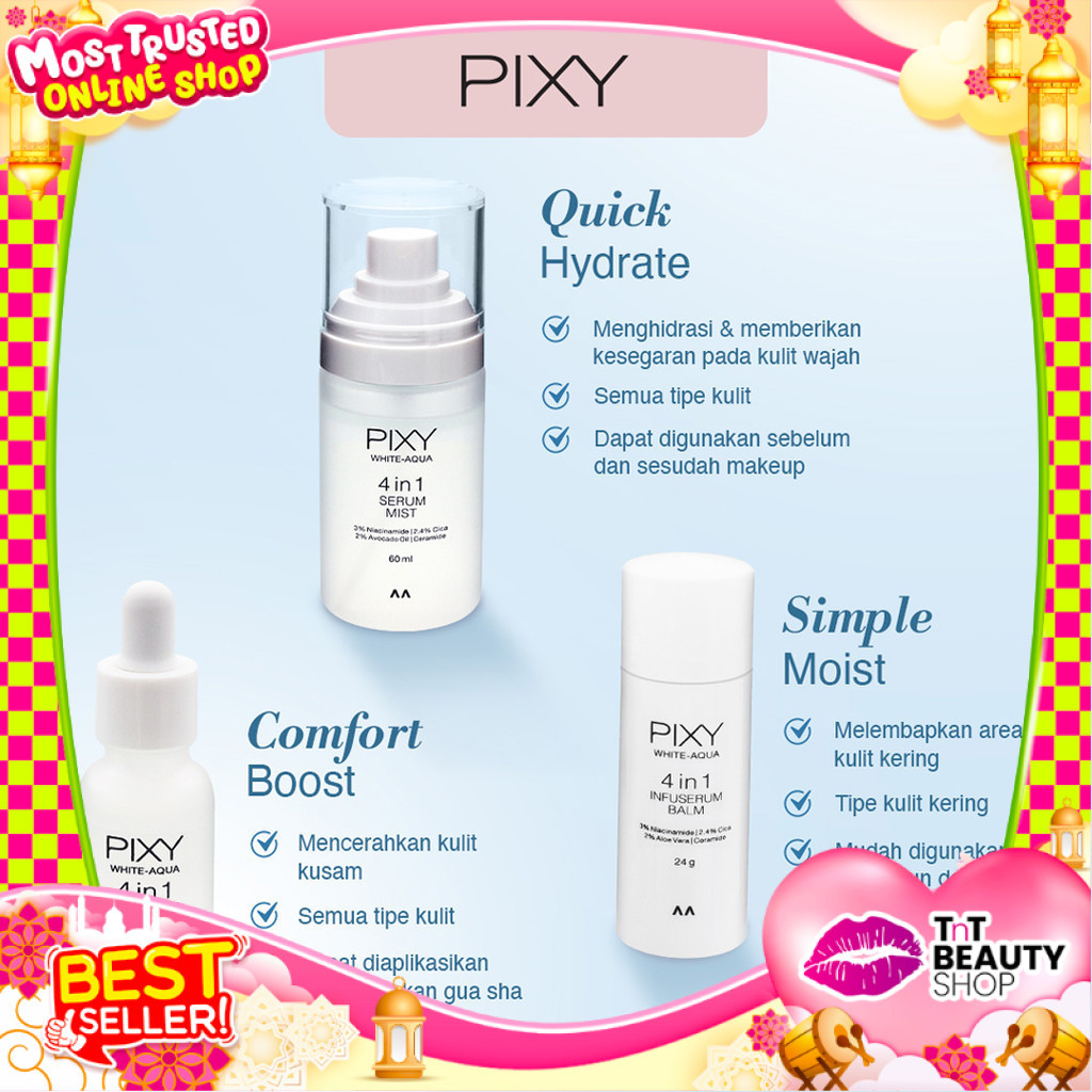 PIXY White Aqua Calming Bright 4In1 Series | TnT Beauty Shop