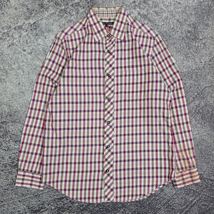 Kemeja lengan panjang pria FIDATO UOMO motif garis murah size M