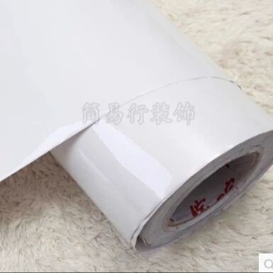 Reflective shiny white paint pearlescent wallpaper kitchen cabinet furniture  pvc self adhesive wall