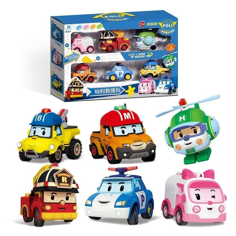 New Korea Toys Robocar Poli Transformation Robot Poli Amber Roy Car Model Anime Action Figure Toys F