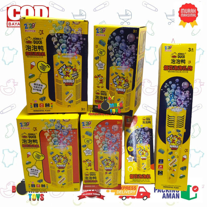 Mainan Gelembung Sabun Otomatis Bubble Air Maker Mesin Elektrik Speaker LED Music machine otomatis