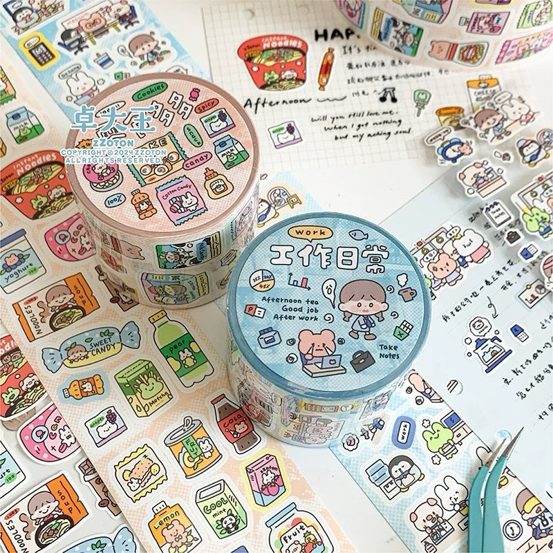 

washi tape / die cut tape molinta daily work / snack ( sample )