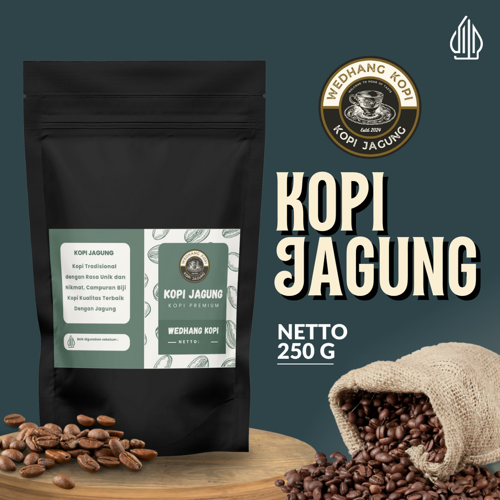 

Kopi Bubuk Jagung Wedhang Kopi 250 Gram -Kopi Jagung 250 Gram - Kopi Campuran Jagung Grade Premium 250 Gram