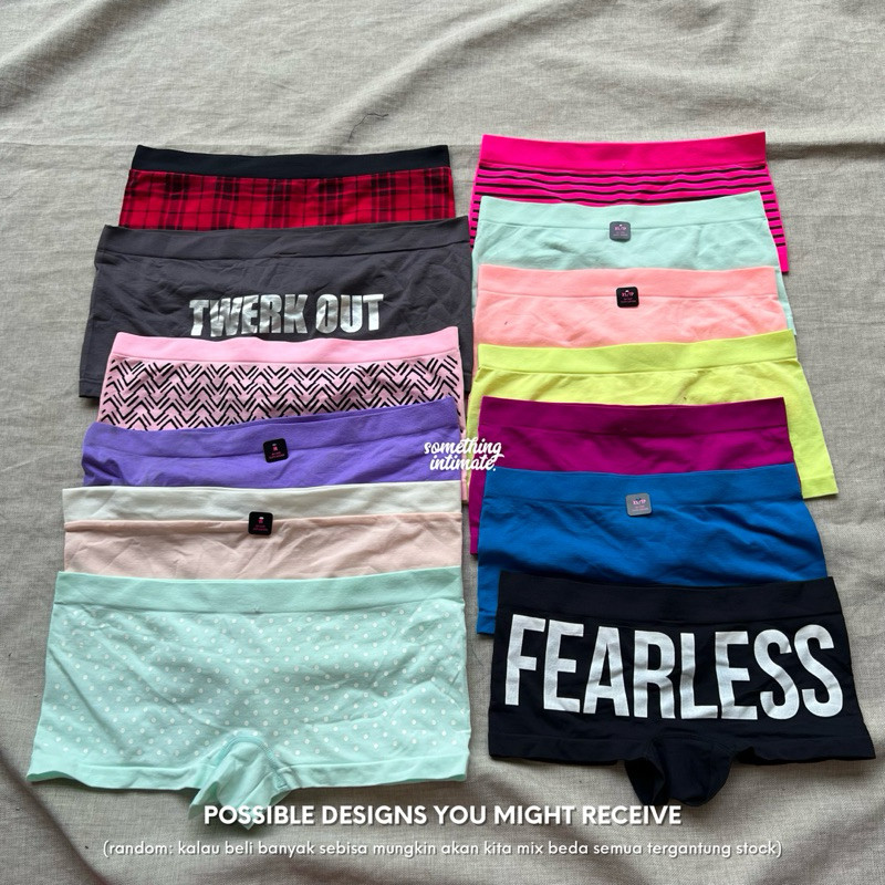 [CLEARANCE SALE] LASENZA MIX Soft Seamless Boyshort Panty #1 Sultry Argyle Fishnet Ultrasoft Modal P