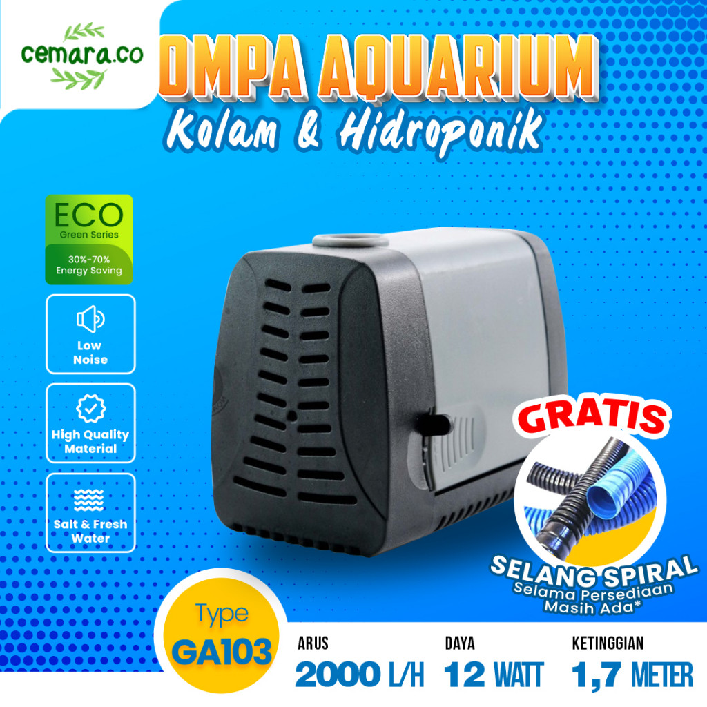 Pompa Aquarium Power Head Filter Kolam Mesin Air Terjun Ikan Koi Arwana Cemara.co