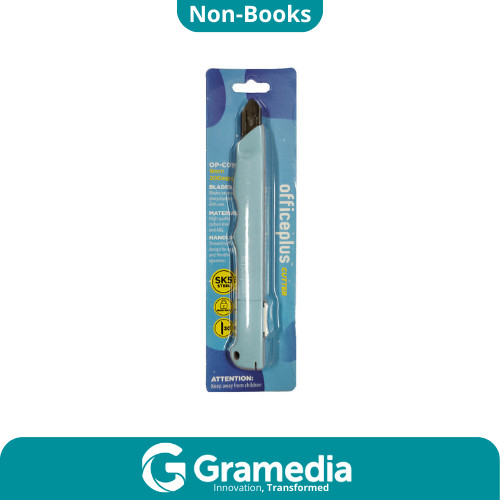 

[Gramedia Cijantung] OFFICE-P CUTTER COMFORT GRIP PLASTIC 9MM 30DGR OP-016 BLUE