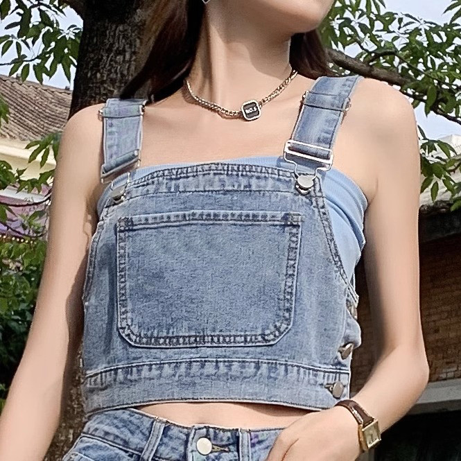 Ootd Lebaran | Set Wanita - Wanita Denim - Denim Set Wanita Remaja Korea Style (Atasan  + Pants)