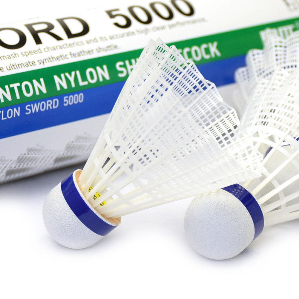 

12PCS Nylon Badminton Balls Durable Light Training Ball Plastic Shuttle Cork Fonmed Head Outdoor Sports Badminton Accessories