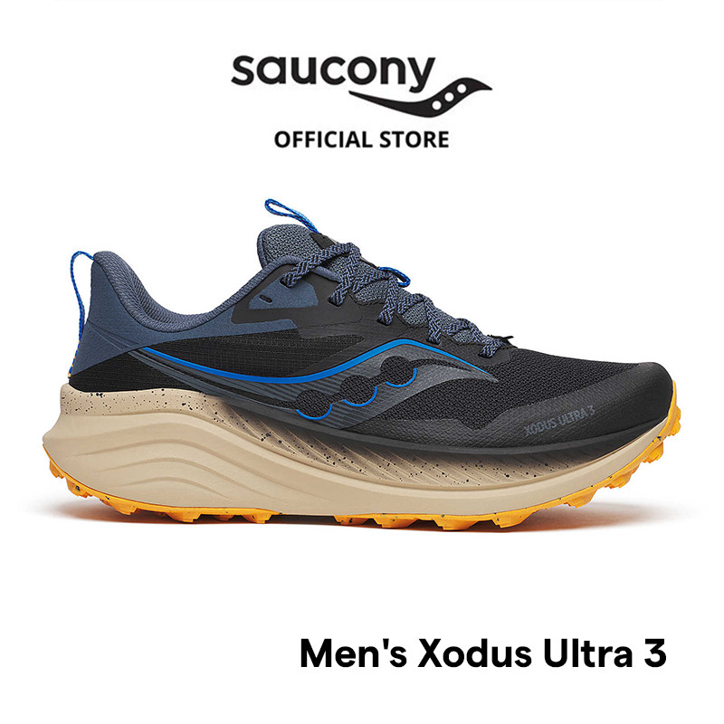 Sepatu Trail Running Pria SAUCONY Shoes Xodus Ultra 3 Men's - Black / Dusk