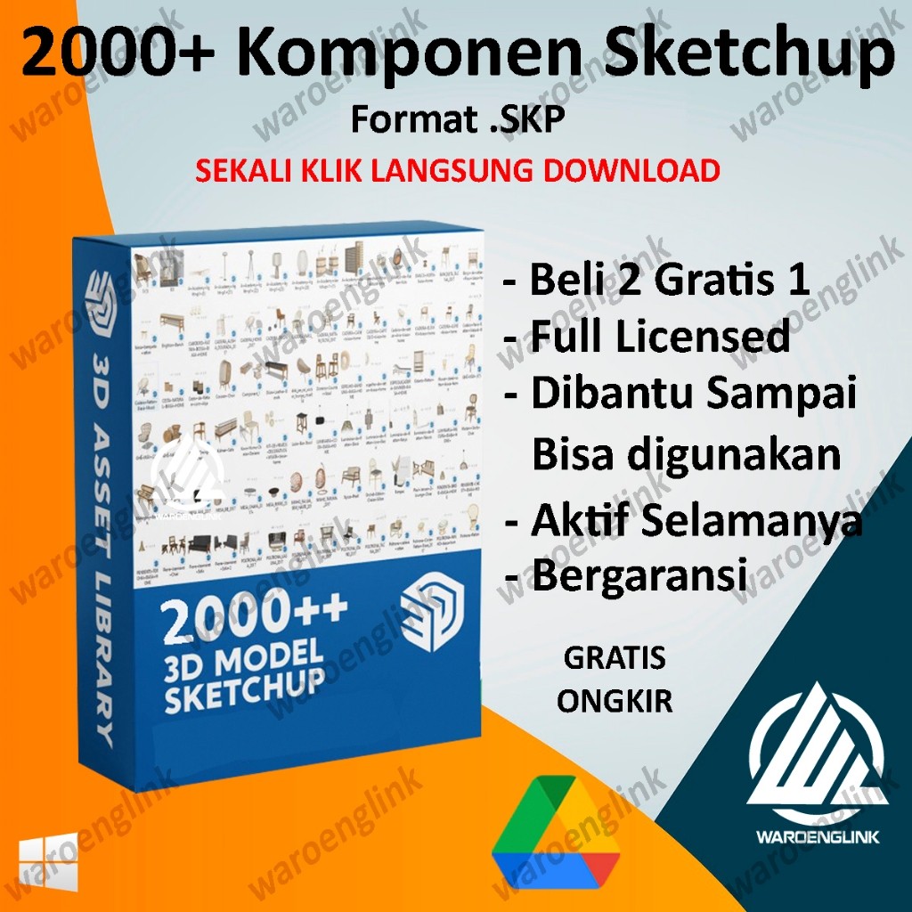 2000++ Library sketchup komponen sketchup