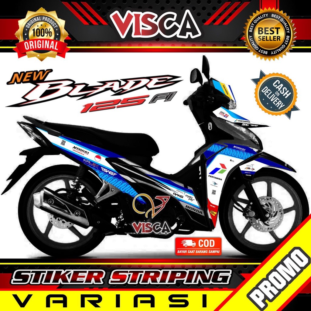 Striping Blade 125 New - Stiker Sticker Striping Variasi Lis Honda Blade 125 New Mandalika - Stripin