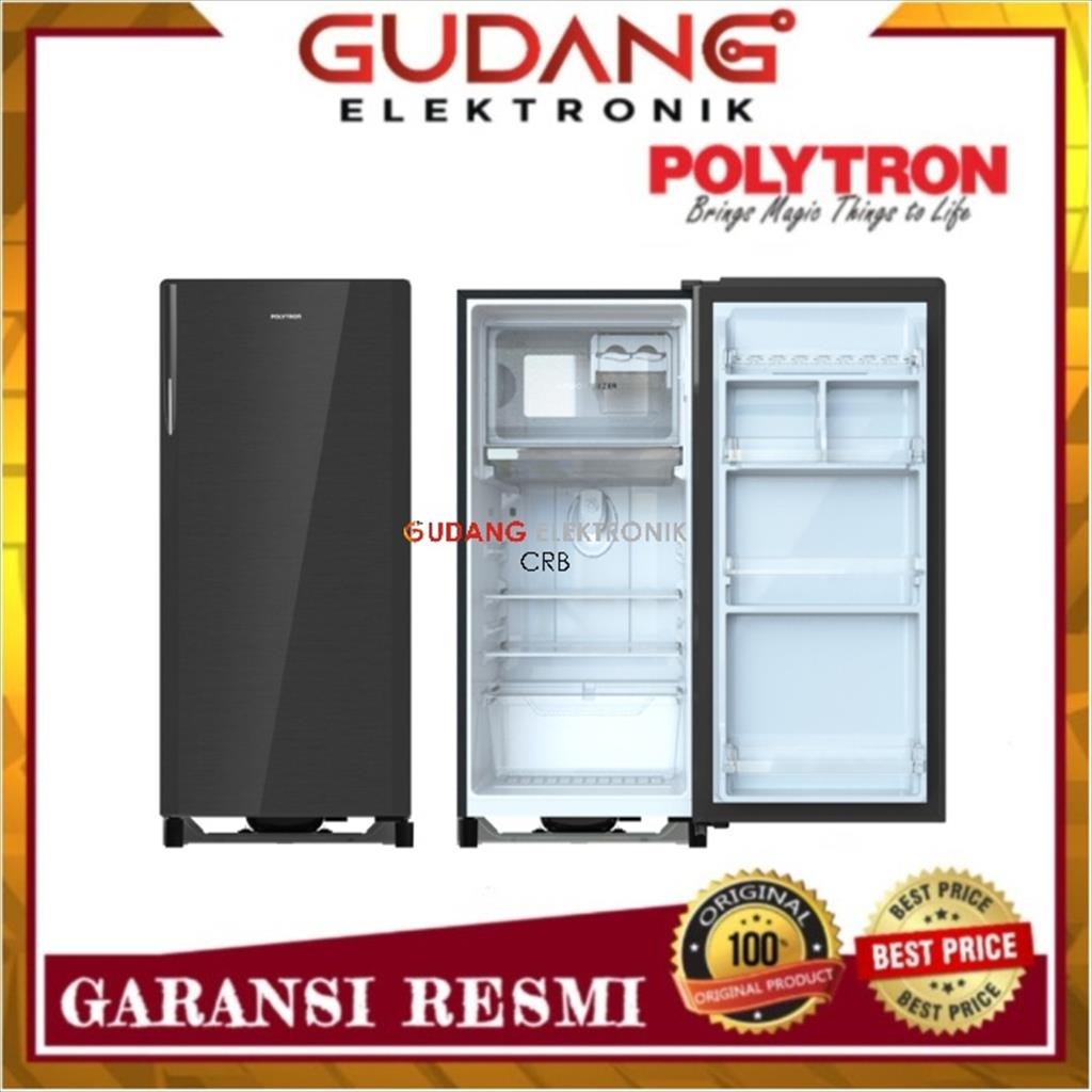 LEMARI ES 1 PINTU POLYTRON PRA-18DMY KULKAS POLYTRON PRA 18 DMY