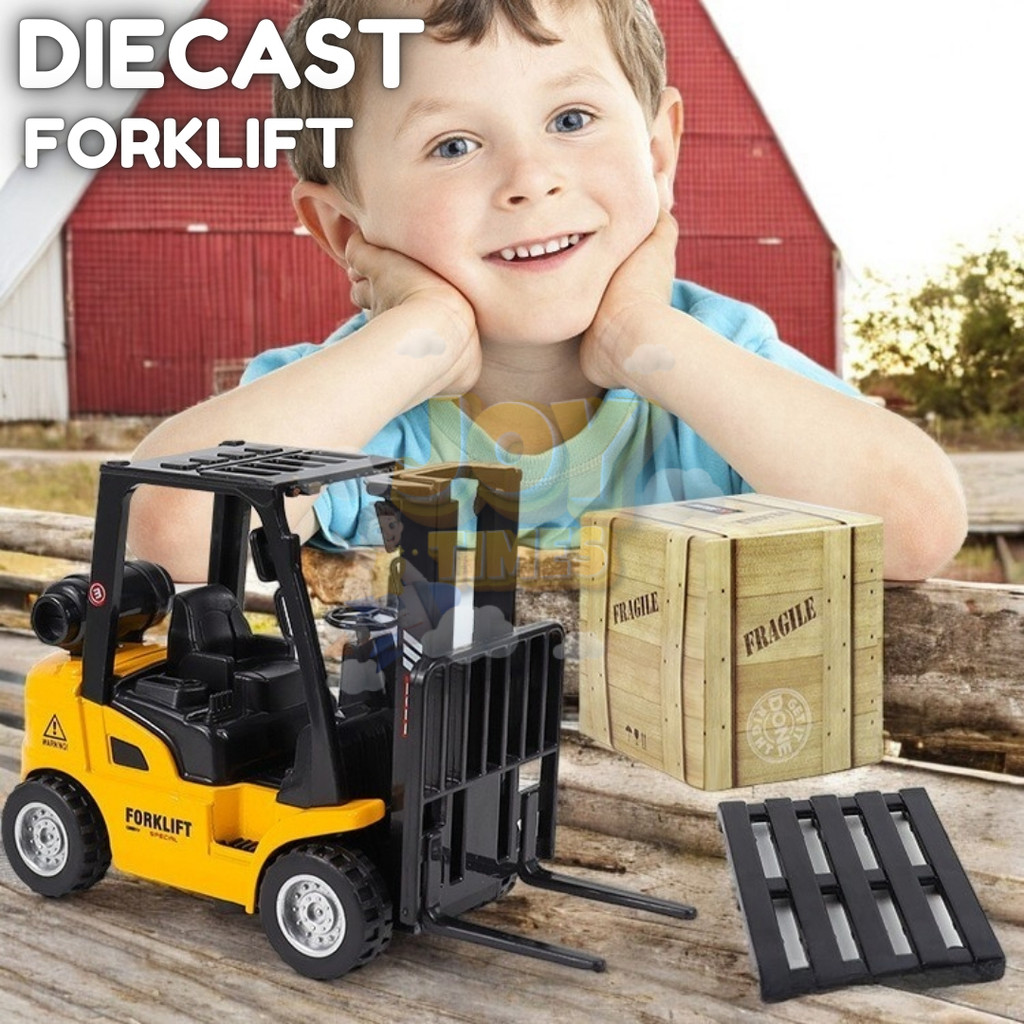MOBIL DIECAST FORKLIFT MAINAN DIECAST MINIATUR MOBIL FORKLIFT MAINAN ANAK LAKI LAKI