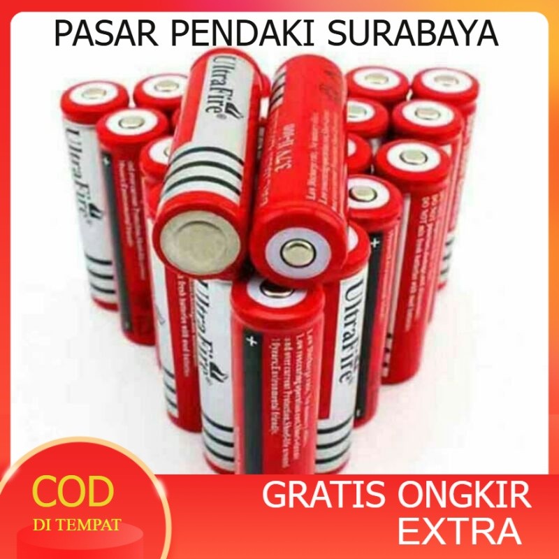 Baterai Cas 18650 6800MAH baterai senter swat
