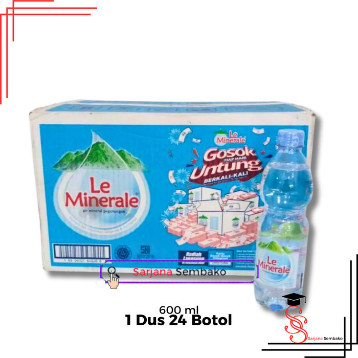 

Le Minerale Air Mineral 600ml - 1 Dus 24 Botol