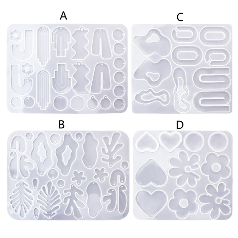 

R3MC Irregular Earring Pendant Silicone Molds DIY Jewelry Epoxy Resin Mold Non-stick